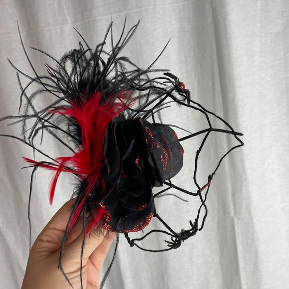 Spiderweb Head Piece Headband Halloween Costume Cobweb - Picture 8 of 11